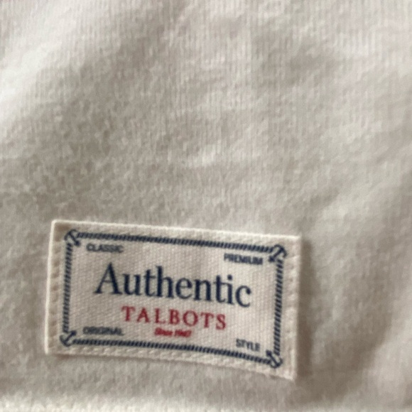 Talbots Nautical Long Sleeve Top Cream with Red Stripes Size Large - Picture 7 of 10